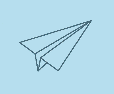 Icono de compartir contenido en TagMachine, representado por un avión de papel sobre fondo azul